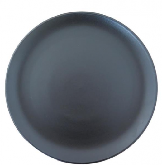 matte black plates set